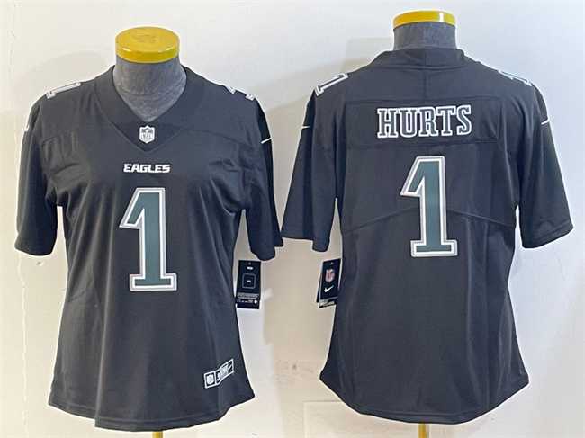 Women's Philadelphia Eagles #1 Jalen Hurts Black Fashion Vapor Untouchable Limited Stitched Jersey,We sell and wholesale Women's Philadelphia Eagles #1 Jalen Hurts Black Fashion Vapor Untouchable Limited Stitched Jersey on line form chian!